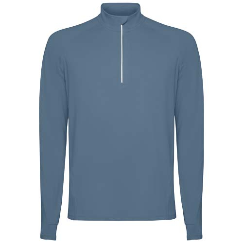 Sweatshirt à personnaliser homme demi-zip technique Estambul Bleu tempête